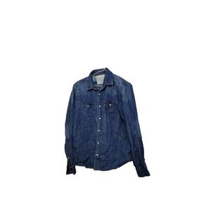 Aeropostale Y2K  Women's Medium Denim Long Sleeve Button Down Shirt